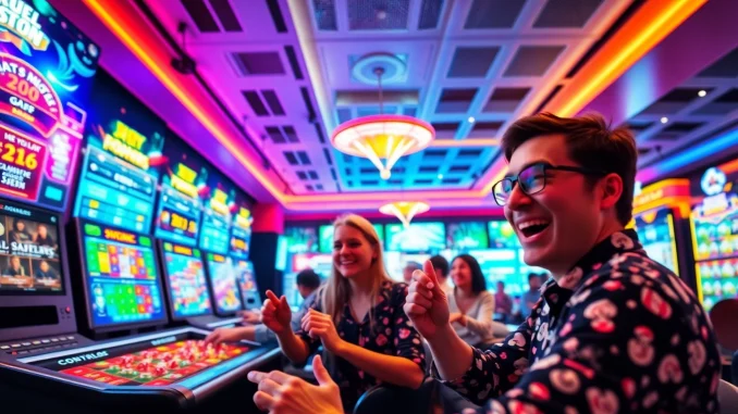 Exciting gaming scene at sbobet.dance showcasing vibrant poker and betting action.