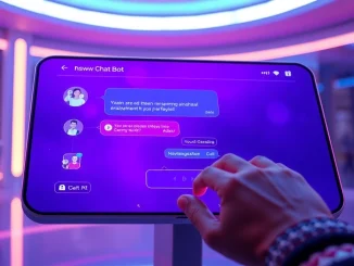 Interactive nsfw chat bot interface showcasing user engagement with a sleek digital design
