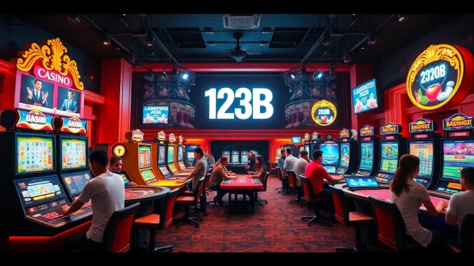 Experience the thrilling ambiance of 123b.faith's online casino with engaging games and vibrant players.