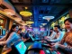 Exciting online gaming scene at new88go.com with diverse players enjoying casino games.