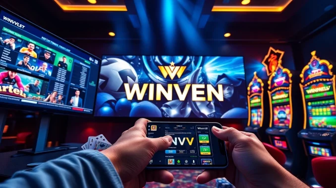Explore the exciting online gaming experience at winvn88.live with vibrant casino elements and a modern interface.